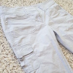 Light Grey Cute Cargo Capris